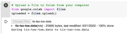 Upload a file from Colab to your computer
